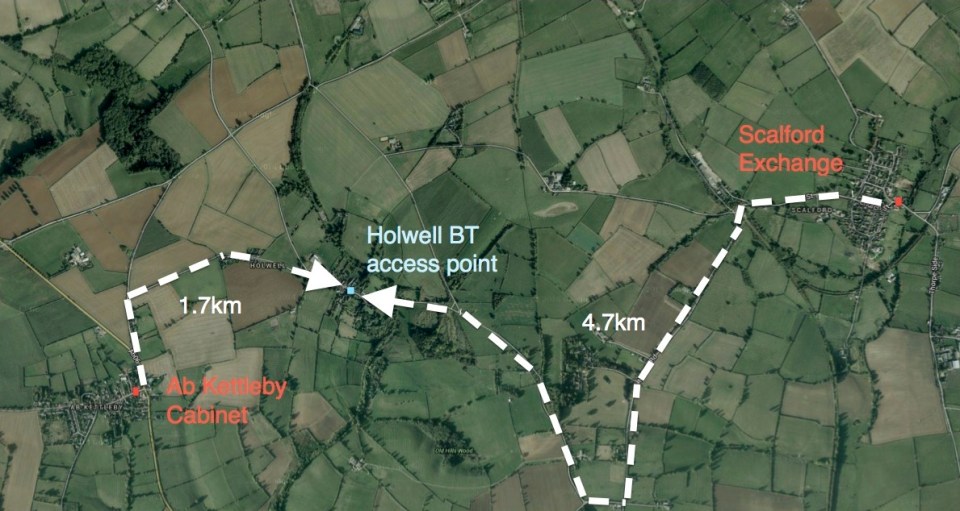 Holwell Ab Kettleby Scalford map