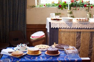 Homemade cakes and tea