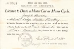 Joe Hewson's Driving Licence